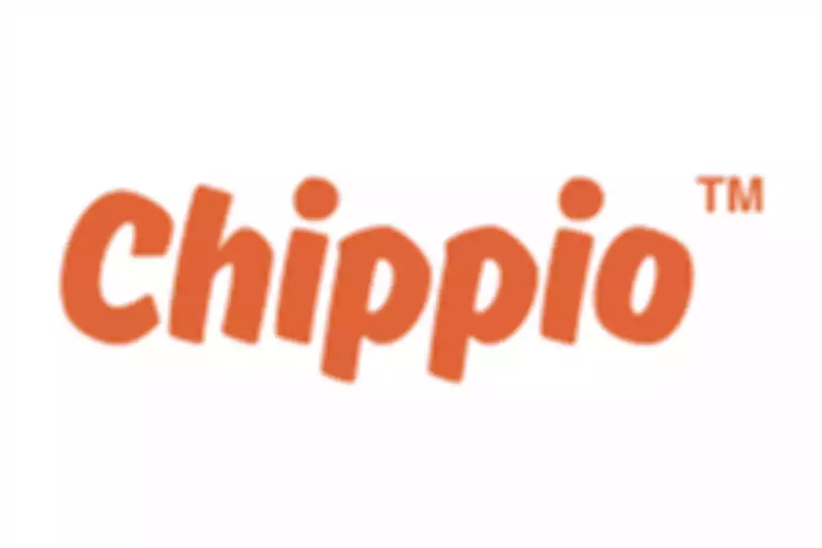Logo de la marca Chippio en letras naranjas sobre fondo blanco
