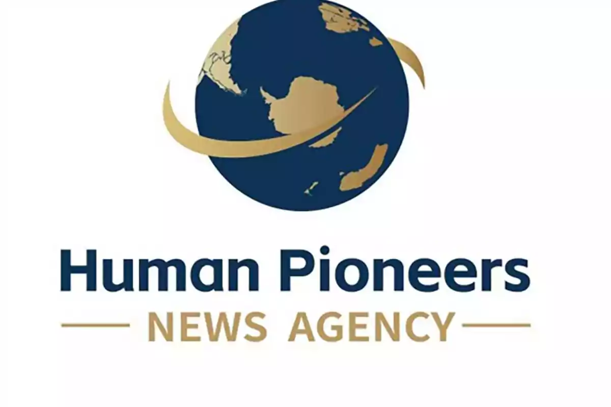 Logo de Human Pioneers News Agency con un globo terráqueo azul y dorado