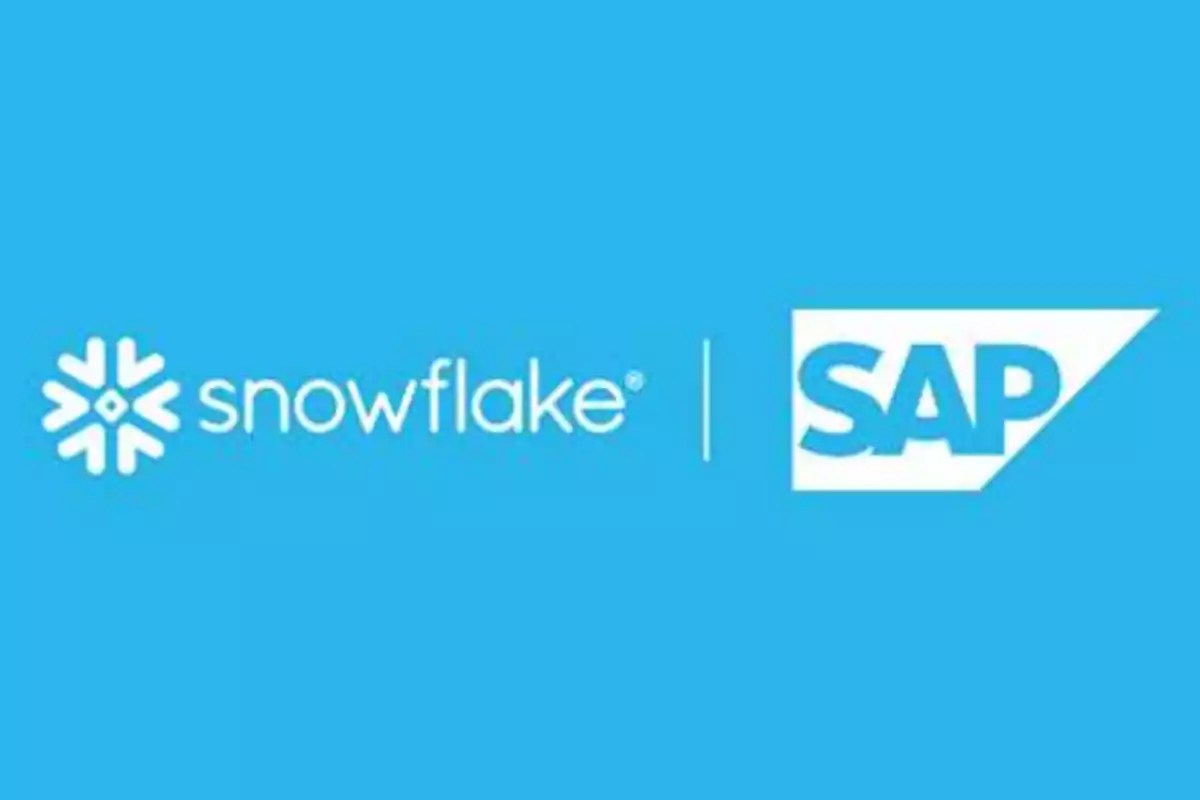 Logos de Snowflake y SAP sobre un fondo azul Logos de Snowflake y SAP sobre un fondo azul