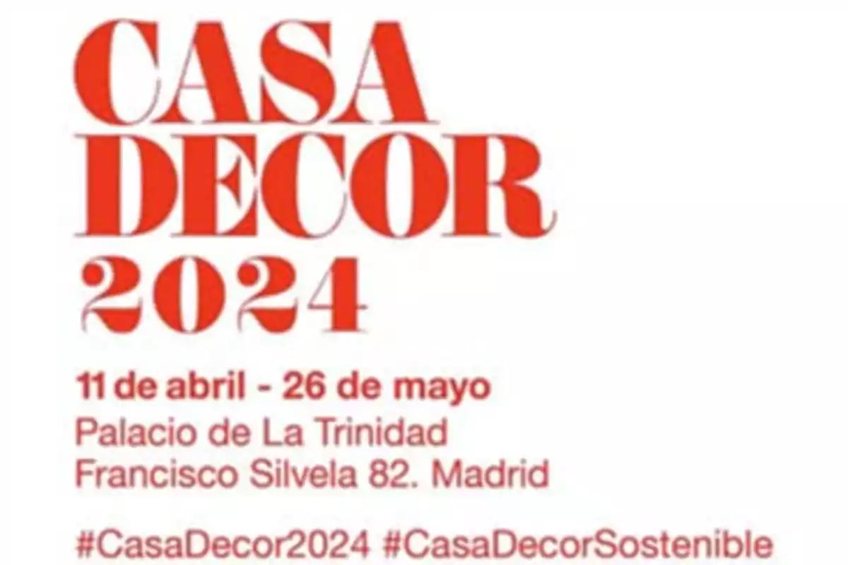 cartel de anuncio de un evento de decoración