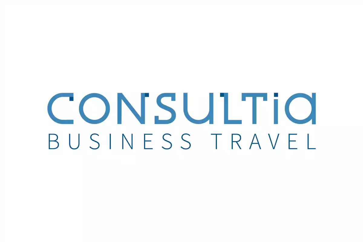 Logo de Consultia Business Travel en fondo blanco.