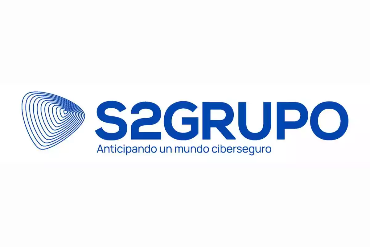 Logotipo de S2 Grupo con el lema "Anticipando un mundo ciberseguro".