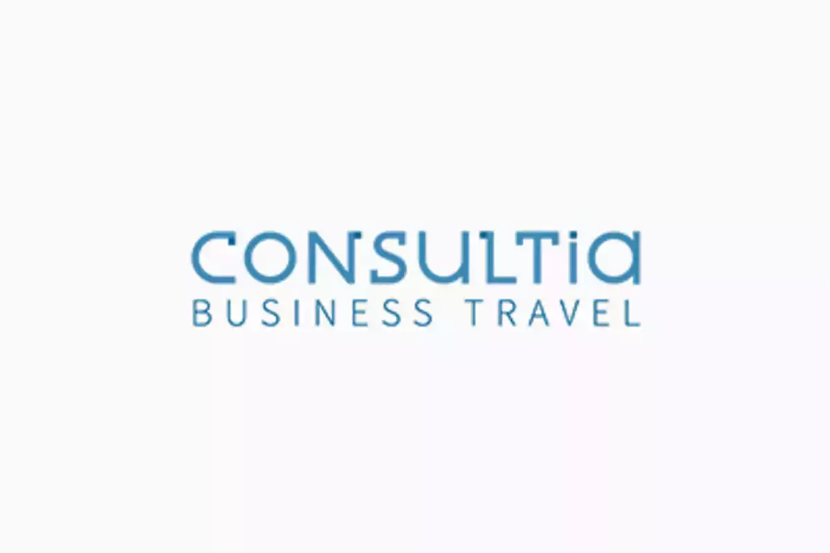 Logotipo de Consultia Business Travel en fondo blanco.