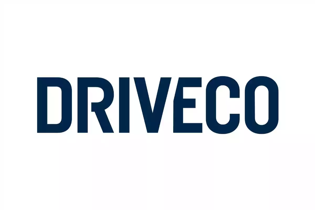 El logotipo de DRIVECO en letras mayúsculas de color azul oscuro sobre un fondo blanco.