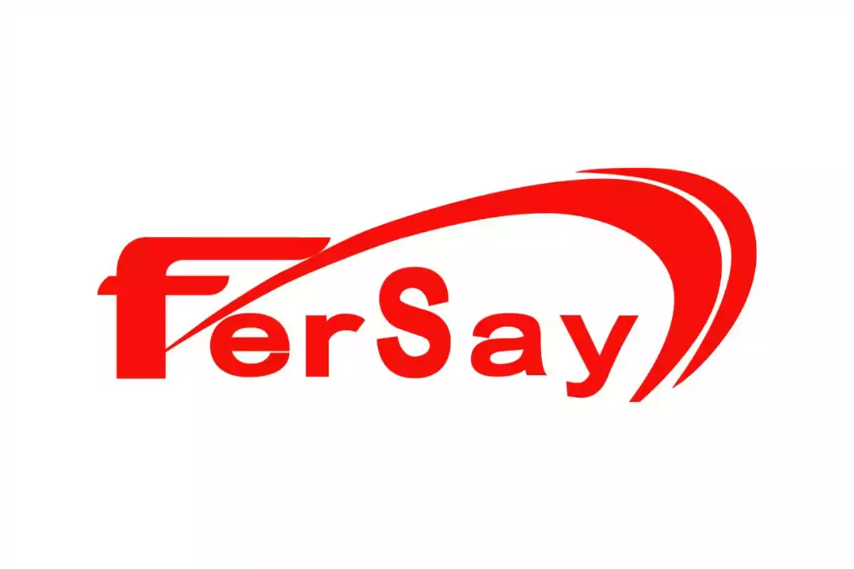 Logotipo de FerSay en color rojo con diseño curvo.