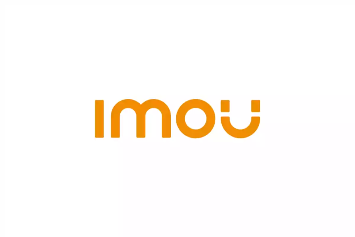 Logotipo de Imou en color naranja sobre fondo blanco.