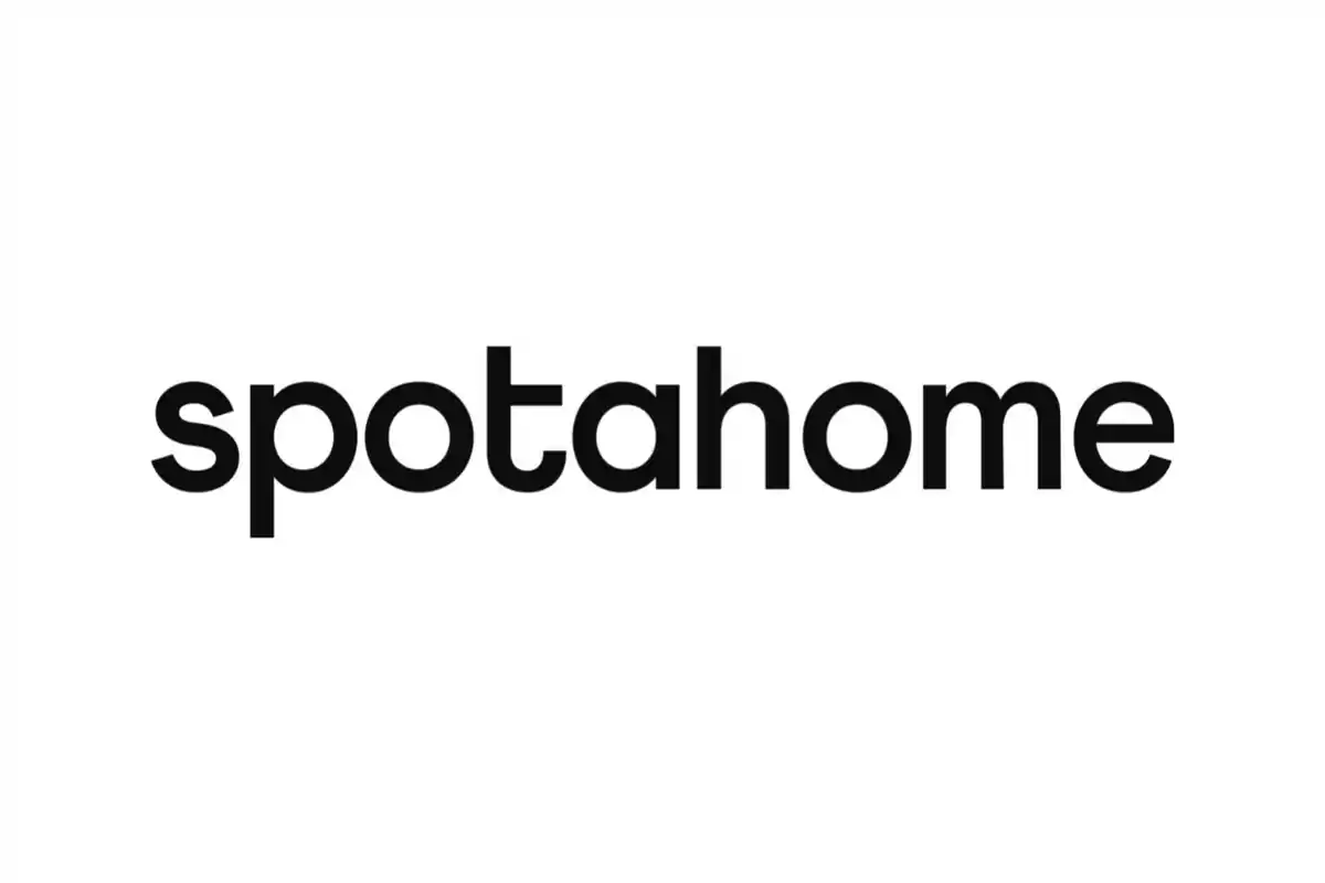 Logotipo de Spotahome en letras negras sobre fondo blanco.