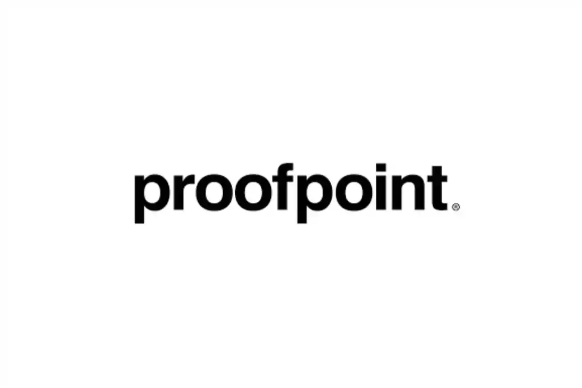 Logotipo de Proofpoint en letras negras sobre fondo blanco.