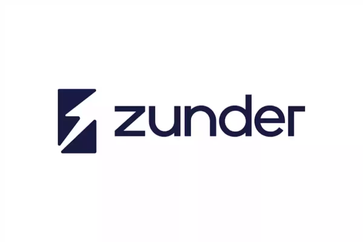 Logotipo de Zunder con un diseño moderno en color azul oscuro.